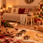Gemütliche Weihnachtsbäckerei mit Lebkuchen und liebevollen Weihnachtsdetails für die Weihnachts-Mini-Shootings von CoachOgrafie.